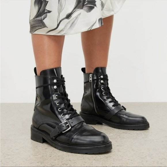 All Saints | Shoes | Allsaints Leather Combat Boots | Poshmark